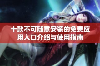 十款不可随意安装的免费应用入口介绍与使用指南
