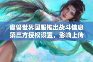 魔兽世界国服推出战斗信息第三方授权设置,影响上传W内容