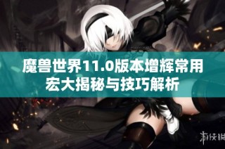 魔兽世界11.0版本增辉常用宏大揭秘与技巧解析