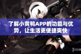 了解小黄鸭APP的功能与优势，让生活更便捷爽快
