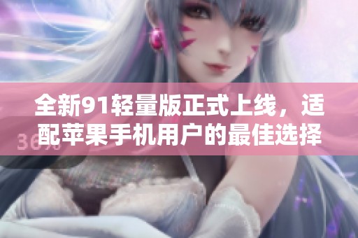 全新91轻量版正式上线，适配苹果手机用户的最佳选择