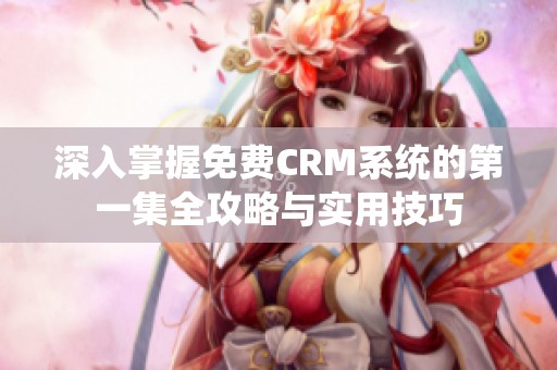 深入掌握免费CRM系统的第一集全攻略与实用技巧