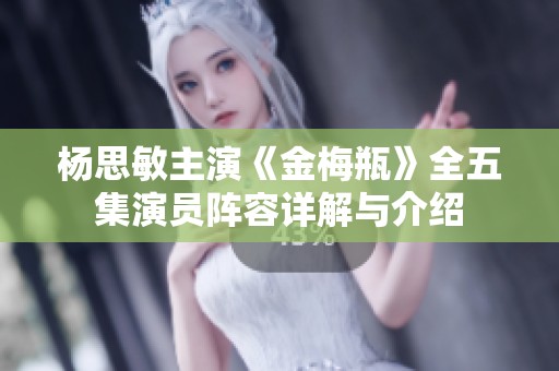 杨思敏主演《金梅瓶》全五集演员阵容详解与介绍