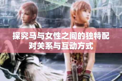 探究马与女性之间的独特配对关系与互动方式