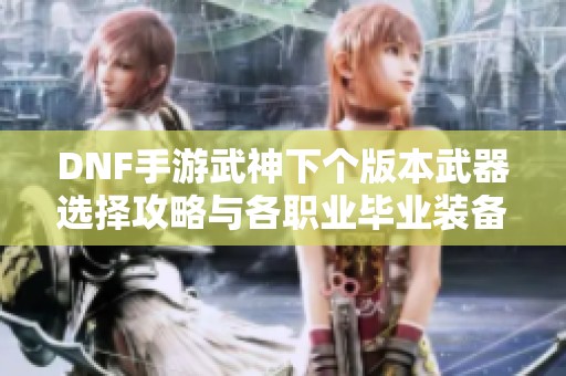 DNF手游武神下个版本武器选择攻略与各职业毕业装备搭配分析