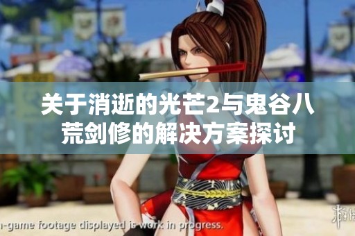 关于消逝的光芒2与鬼谷八荒剑修的解决方案探讨