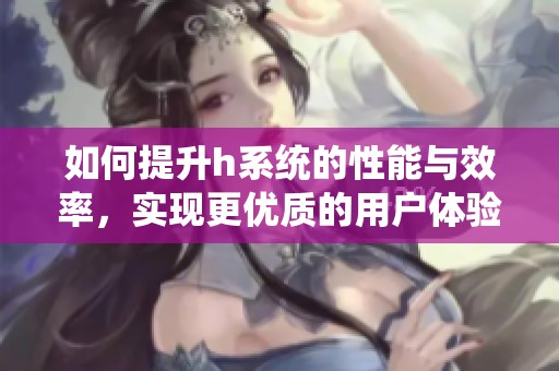 如何提升h系统的性能与效率，实现更优质的用户体验