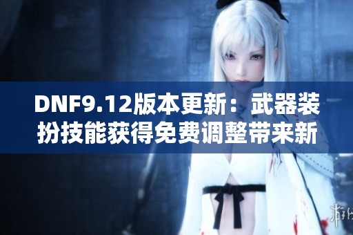 DNF9.12版本更新：武器装扮技能获得免费调整带来新体验