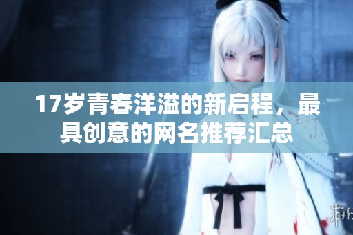 17岁青春洋溢的新启程，最具创意的网名推荐汇总