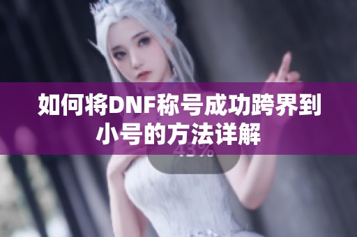 如何将DNF称号成功跨界到小号的方法详解
