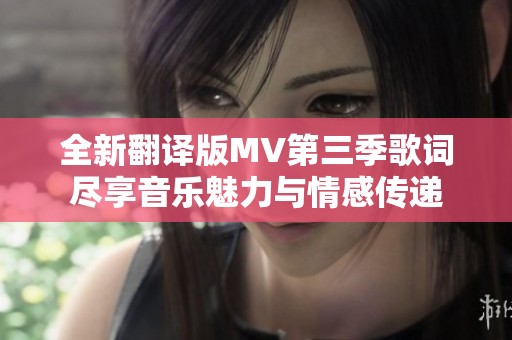 全新翻译版MV第三季歌词尽享音乐魅力与情感传递