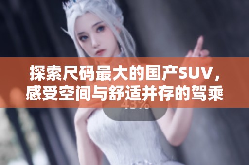 探索尺码最大的国产SUV，感受空间与舒适并存的驾乘体验