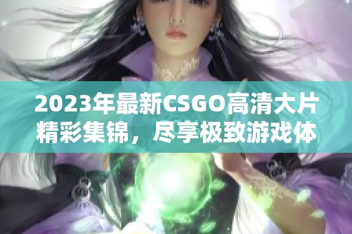 2023年最新CSGO高清大片精彩集锦，尽享极致游戏体验