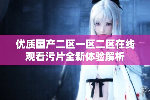 优质国产二区一区二区在线观看污片全新体验解析