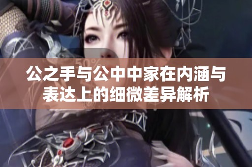 公之手与公中中家在内涵与表达上的细微差异解析
