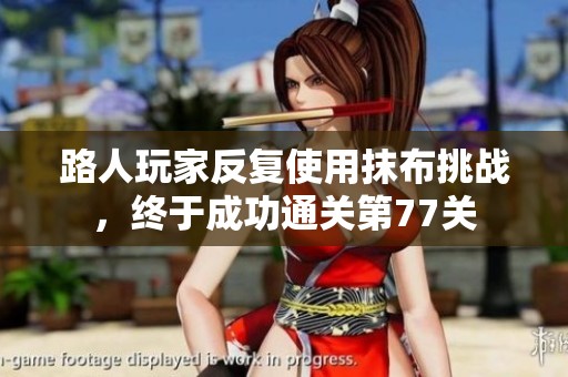 路人玩家反复使用抹布挑战，终于成功通关第77关