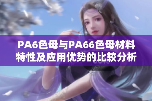 PA6色母与PA66色母材料特性及应用优势的比较分析
