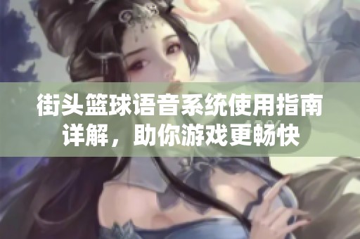 街头篮球语音系统使用指南详解，助你游戏更畅快