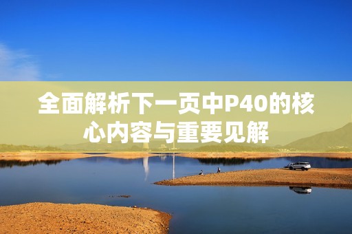 全面解析下一页中P40的核心内容与重要见解