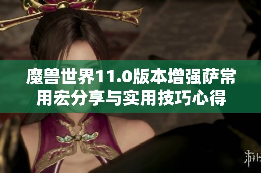 魔兽世界11.0版本增强萨常用宏分享与实用技巧心得