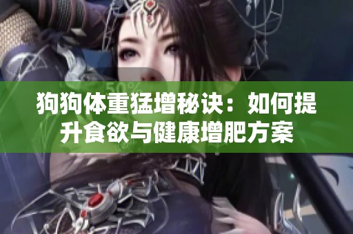 狗狗体重猛增秘诀：如何提升食欲与健康增肥方案