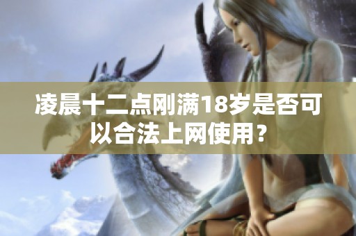 凌晨十二点刚满18岁是否可以合法上网使用？
