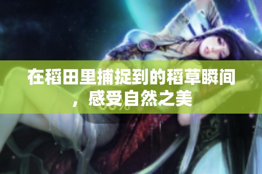 在稻田里捕捉到的稻草瞬间，感受自然之美
