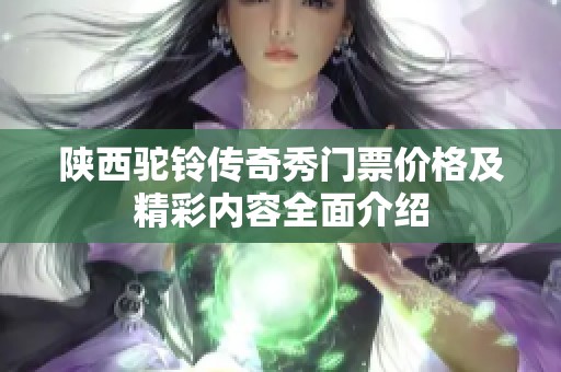 陕西驼铃传奇秀门票价格及精彩内容全面介绍