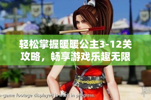 轻松掌握暖暖公主3-12关攻略，畅享游戏乐趣无限