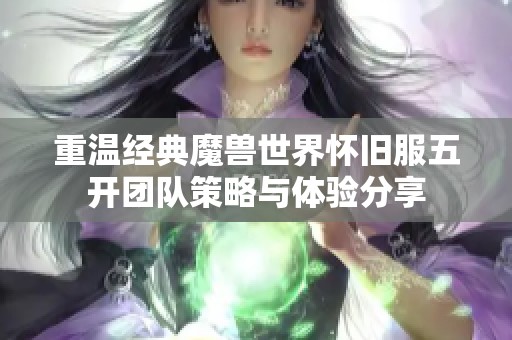 重温经典魔兽世界怀旧服五开团队策略与体验分享
