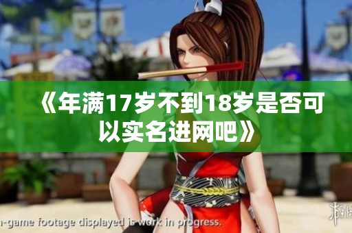 《年满17岁不到18岁是否可以实名进网吧》