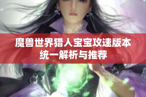 魔兽世界猎人宝宝攻速版本统一解析与推荐