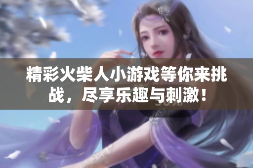 精彩火柴人小游戏等你来挑战，尽享乐趣与刺激！