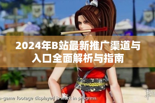 2024年B站最新推广渠道与入口全面解析与指南