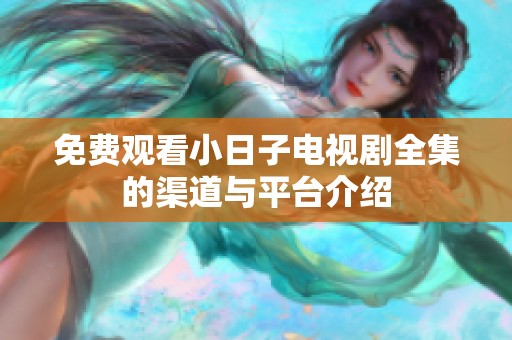 免费观看小日子电视剧全集的渠道与平台介绍