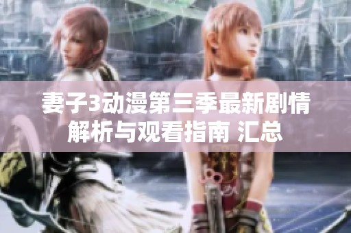 妻子3动漫第三季最新剧情解析与观看指南 汇总