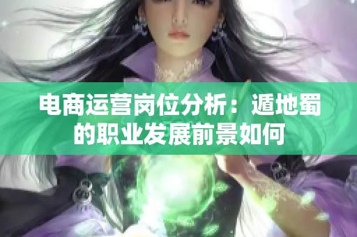 电商运营岗位分析：遁地蜀的职业发展前景如何