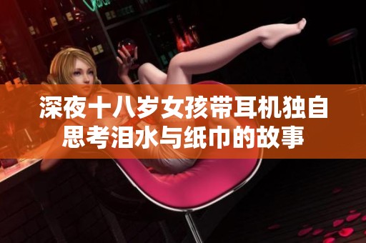 深夜十八岁女孩带耳机独自思考泪水与纸巾的故事