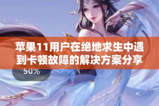 苹果11用户在绝地求生中遇到卡顿故障的解决方案分享