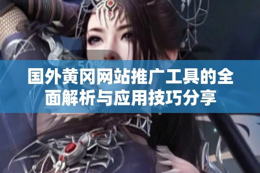 国外黄冈网站推广工具的全面解析与应用技巧分享