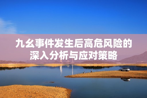 九幺事件发生后高危风险的深入分析与应对策略