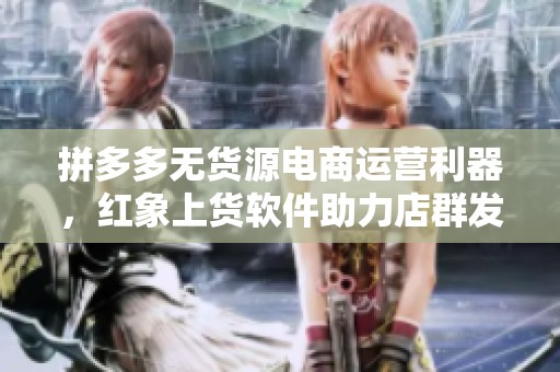 拼多多无货源电商运营利器，红象上货软件助力店群发展