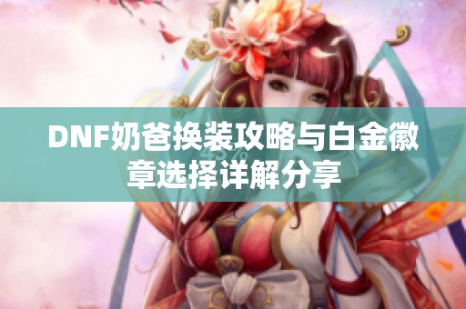 DNF奶爸换装攻略与白金徽章选择详解分享