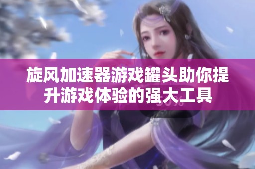 旋风加速器游戏罐头助你提升游戏体验的强大工具