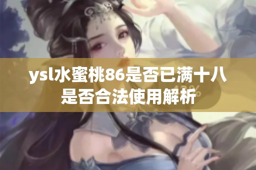 ysl水蜜桃86是否已满十八是否合法使用解析