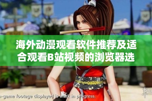 海外动漫观看软件推荐及适合观看B站视频的浏览器选择