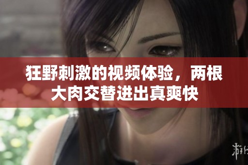 狂野刺激的视频体验，两根大肉交替进出真爽快