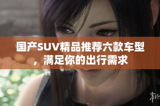 国产SUV精品推荐六款车型，满足你的出行需求