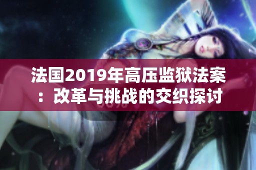 法国2019年高压监狱法案：改革与挑战的交织探讨