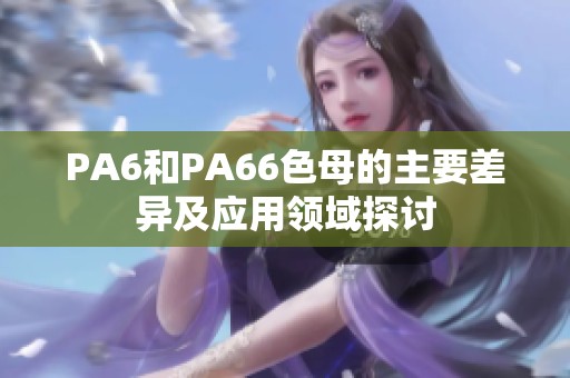PA6和PA66色母的主要差异及应用领域探讨